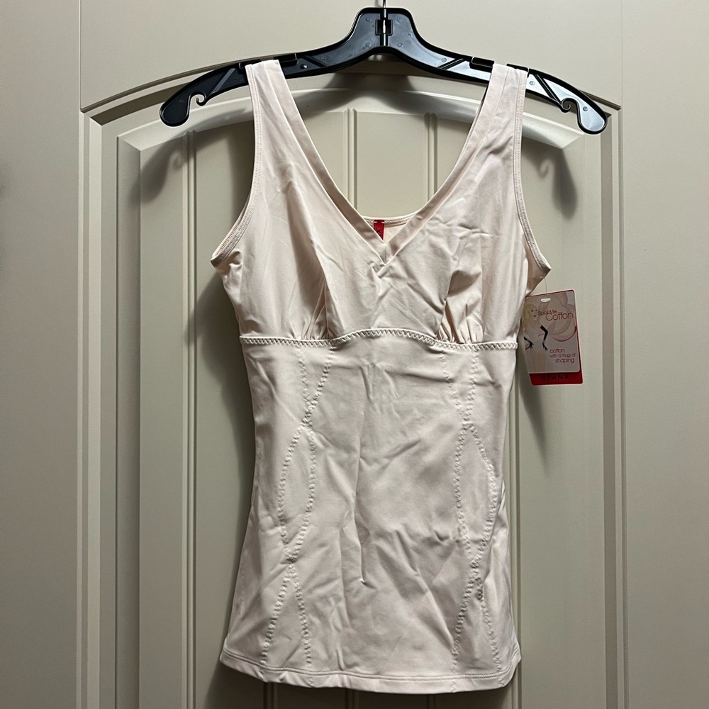 NWT- SPANX Cotton Shaping -Size LARGE- Color NUDE